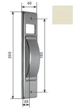 Placca per avvolgitore "S" capacità 5 m - interasse 165mm. Finitura Alluminio Plastificato Avorio RAL 1013 Koop Online