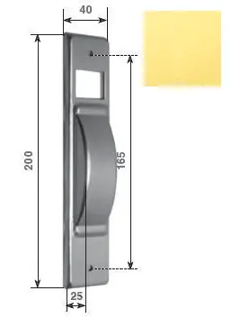 Placca per avvolgitore "S" capacità 5 m - interasse 165mm. Finitura Ottone Lucidato e Trattato Rechtstreeks Van De Fabrikant