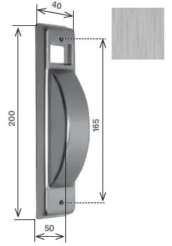 Laatste Kans Placca per avvolgitore "SR" capacità 8 m - interasse 165mm. Colore Alluminio Anodizzato
