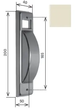 Placca per avvolgitore "SR" capacità 8 m - interasse 165mm. Colore Alluminio Plastificato Bianco RAL 9010 Actieprijs