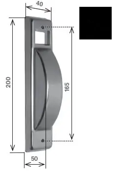 Placca per avvolgitore "SR" capacità 8 m - interasse 165mm. Colore Alluminio Plastificato Nero RAL 9005 Betaalbaar