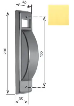 Placca per avvolgitore "SR" capacità 8 m - interasse 165mm. Colore Ottone Lucidato e Trattato Koop Vandaag