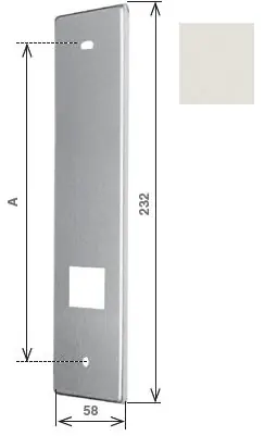 Superprijs Placca per avvolgitore UNI. Interasse 142mm, Colore Alluminio Bianco