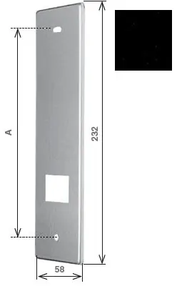 Lage Prijs Placca per avvolgitore UNI. Interasse 142mm, Colore Alluminio Nero