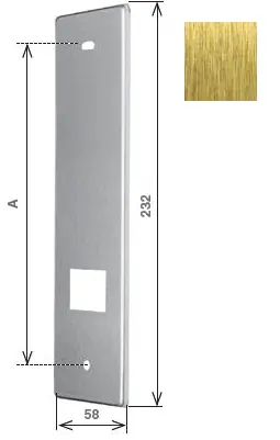 Placca per avvolgitore UNI. Interasse 142mm, Colore Alluminio Oro Populair