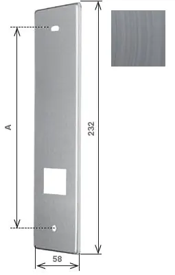 Laatste Kans Placca per avvolgitore UNI. Interasse 157mm, Colore Inox
