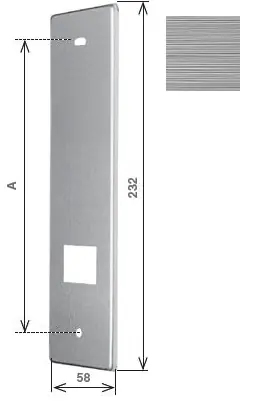 Hete Deal Placca per avvolgitore UNI. Interasse 165mm, Colore Alluminio Argento