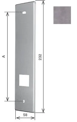 Placca per avvolgitore UNI. Interasse 206mm, Colore Alluminio Grezzo Beperkt Aanbod
