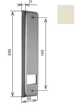 Populair Placca per avvolgitore a semincasso "SP", Interasse 165mm, Finitura alluminio plastificato avorio RAL 1013