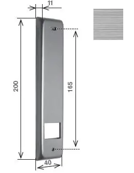 Placca per avvolgitore a semincasso "SP", Interasse 165mm, Finitura alluminio anodizzato Snelle Levering