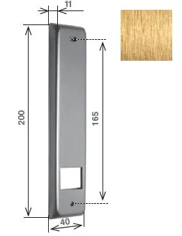 Placca per avvolgitore a semincasso "SP", Interasse 165mm, Finitura alluminio bronzato Must-Have