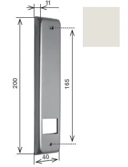 Placca per avvolgitore a semincasso "SP", Interasse 165mm, Finitura alluminio plastificato bianco RAL 9010 Meest Verkocht