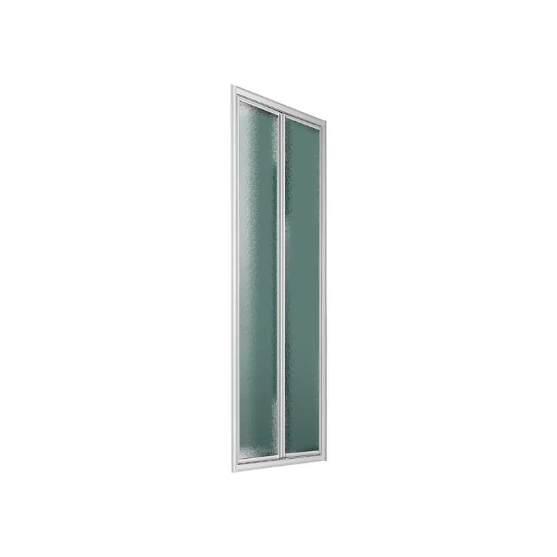 Porta Doccia Smeralda 2 Ante Battenti Vetro Stampato Cromo 98-103cm Direct Verzonden