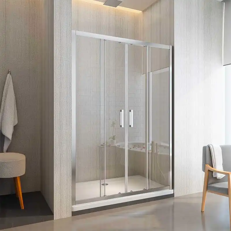 Hete Deal Porta Doccia 2 Ante Scorrevoli Fast 2.0 Trasparente Cromo 178,5-182,5 cm