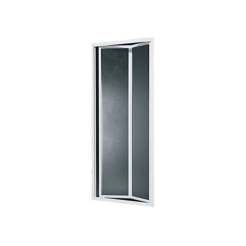 Hoge Kwaliteit Porta Doccia a Soffietto Smeralda C Bianca 93-98 cm Apertura 83 cm Sp. 3mm