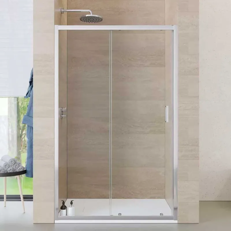 Porta Doccia Scorrevole Vetro Trasparente Cromo 98,5-102,5 cm Favoriet
