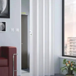 Maßgeschneiderte Innenfalttür aus PVC ohne Glas, Modell Horizon Favoriet