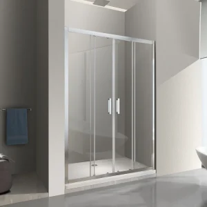 Porta doccia vetro 6 mm con apertura centrale a 4 ante per installazione in nicchia Altezza 190 cm 183-188. Misura 183-188 cm Voordeelprijs