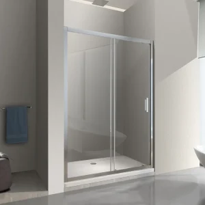 Porta doccia vetro 6 mm per installazione in nicchia Altezza 190 cm installazione reversibile cm 135-140. Misura 140 cm Koop Online