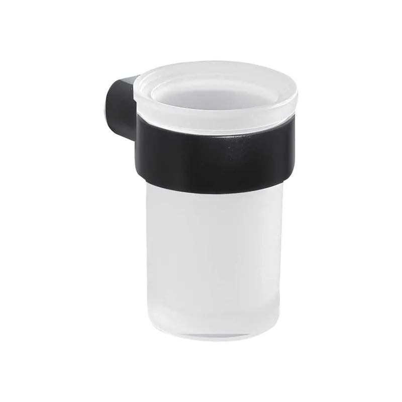 Uitverkoop Portaspazzolini Pirenei Nero Opaco per Bagno Moderno