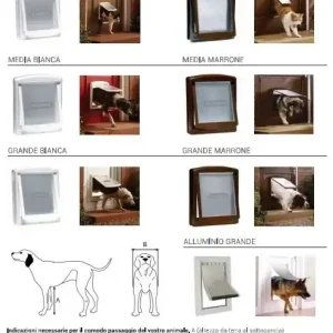 Gecertificeerd Porticina per animali domestici. Dimensioni Porta Media