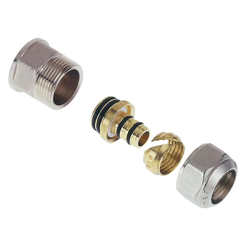Gecertificeerd RACCORDO A STRINGERE DIRITTO ‘ART. 532 / 542‘ ‘art.542‘ - 20 x 3/4" - femmina. Modello ‘art.542‘ - 20 x 3/4" - femmina