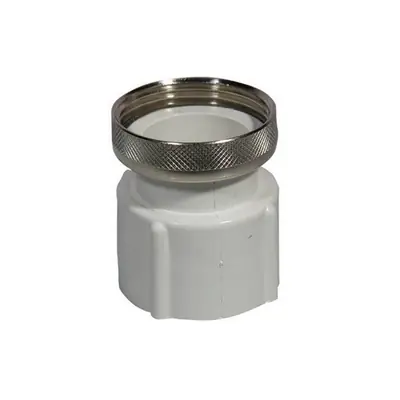 Uitverkoop RACCORDO ABS BIANCO CON GHIERA IN OTTONE. Misura 1"1/4 x 40