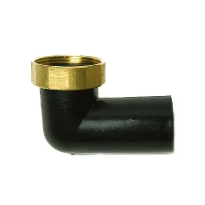 Beperkte Voorraad RACCORDO CURVO BASSO CON DADO GIREVOLE IN OTTONE. Misura 1"1/4 x Diam. 40