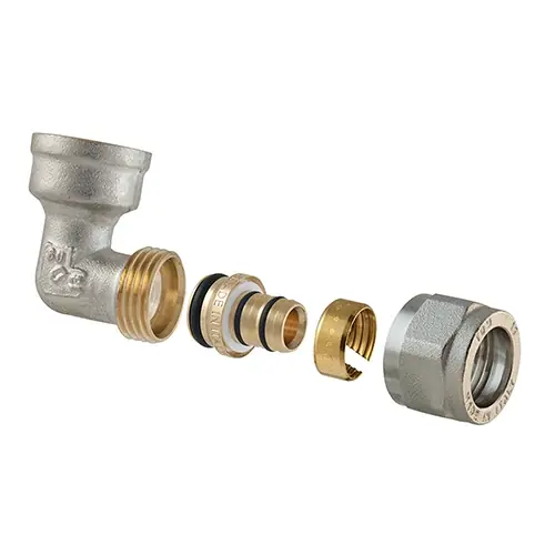 Gereduceerde Prijs RACCORDO CURVO FEMMINA A COMPRESSIONE PER MULTISTRATO 2PZ ASSEMBLATO. Misura 1" x 1"-26