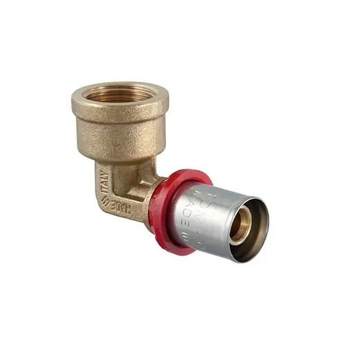 RACCORDO CURVO FEMMINA A PRESSARE PER MULTISTRATO. Misura 1/2" x 16 Seizoensaanbieding