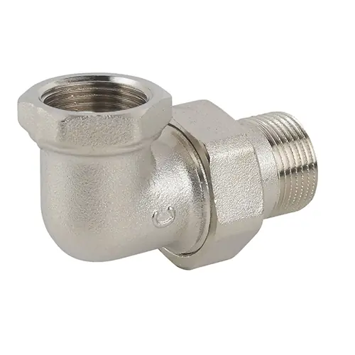 RACCORDO CURVO IN 3 PZ MF SEDE PIANA IN OTTONE NICHELATO C/GUARNIZIONE. Misura 3/4" Must-Have
