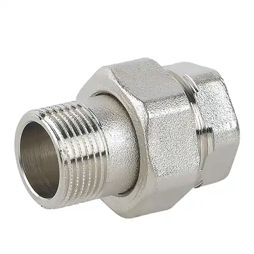 Bestseller RACCORDO DIRITTO 3 PZ MF SEDE PIANA IN OTTONE NICHELATO C/GUARNIZIONE. Misura 1/2"