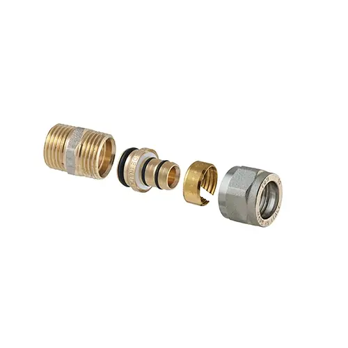 Rechtstreeks Van De Fabrikant RACCORDO DIRITTO MASCHIO A COMPRESSIONE P/MULTISTRATO 2PZ ASSEMBLATO. Misura 3/4 x 3/4 - 20 (2,00)