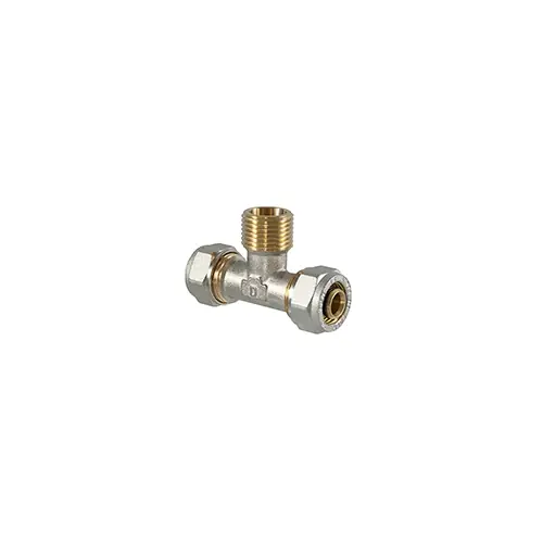 RACCORDO TEE MASCHIO A COMPRESSIONE PER MULTISTRATO. Misura 26 x 1" x 26 Speciale Aanbieding