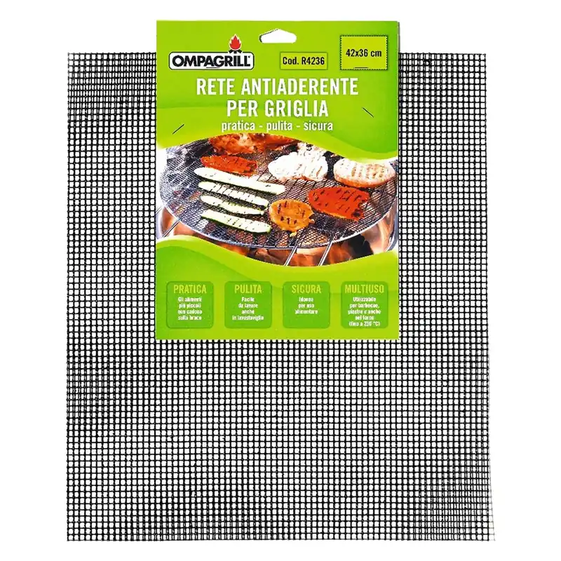 RETE ANTIADERENTE PER GRIGLIARE cm 42x36 Populair