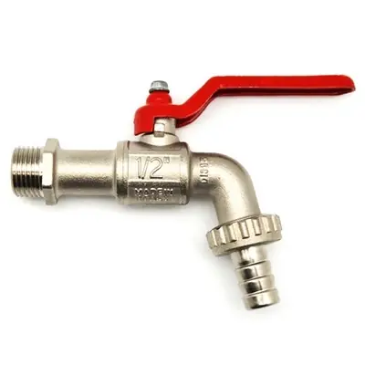 RUBINETTO A SFERA CON PORTAGOMMA CON LEVA ROSSA. Misura 1/2" DN 10 PN 16 Speciale Aanbieding