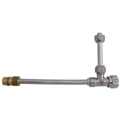 Alleen Vandaag RUBINETTO A SQUADRA X CASSETTA WC + DOPPIA CANNA. Modello OTTONE NICHELATO 1/2M