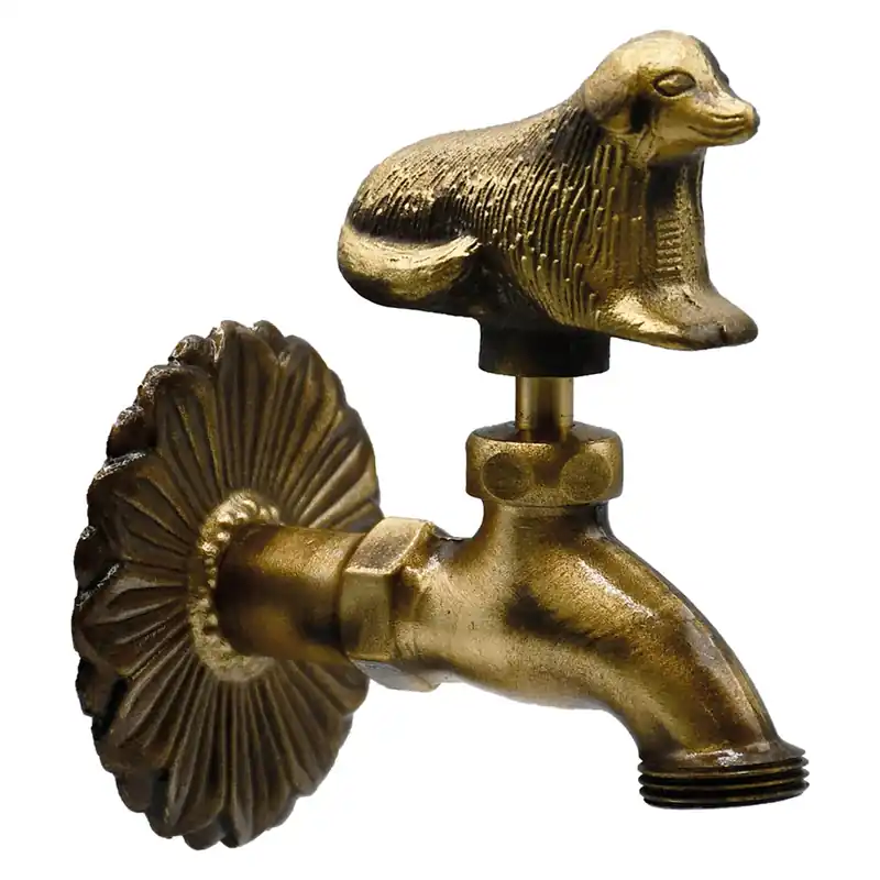 Gratis Retour RUBINETTO ORNAMENTALE ‘CANE‘ 1/2" con maniglia