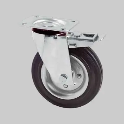 RUOTA INDUSTRIALE GIREVOLE IDEAL STAR C/FRENO. Modello RUOTA INDUSTRIALE GIREVOLE IDEAL STAR C/FRENO 200 mm - portata 200 kg Op = Op