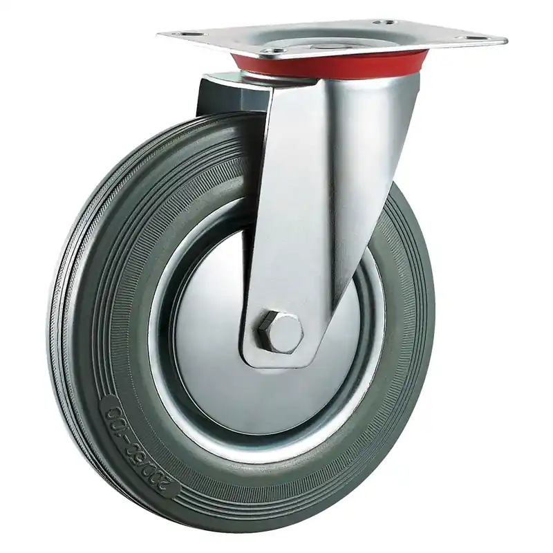 RUOTA PER CARRELLI ART. 80 ø mm 125 - piastra mm 105 x 85 - capacità kg 80. Modello ø mm 125 - piastra mm 105 x 85 - capacità kg 80 Meest Verkocht
