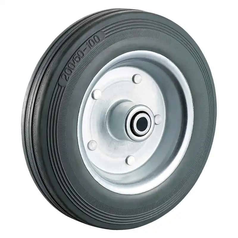 RUOTA PER CARRELLI ø mm 100 - foro ø mm 8 - capacità kg 70. Modello ø mm 100 - foro ø mm 8 - capacità kg 70 Laatste Kans