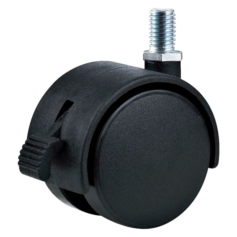 Snelle Levering RUOTA PER MOBILI DOPPIA ø 40 - perno MA8 - capacità kg 25 - pz 2 BL. Modello ø 40 - perno MA8 - capacità kg 25 - pz 2 BL