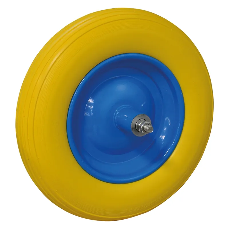 Weekendaanbieding RUOTA POLIURETANICA PER CARRIOLA int. mm 125 - perno corto