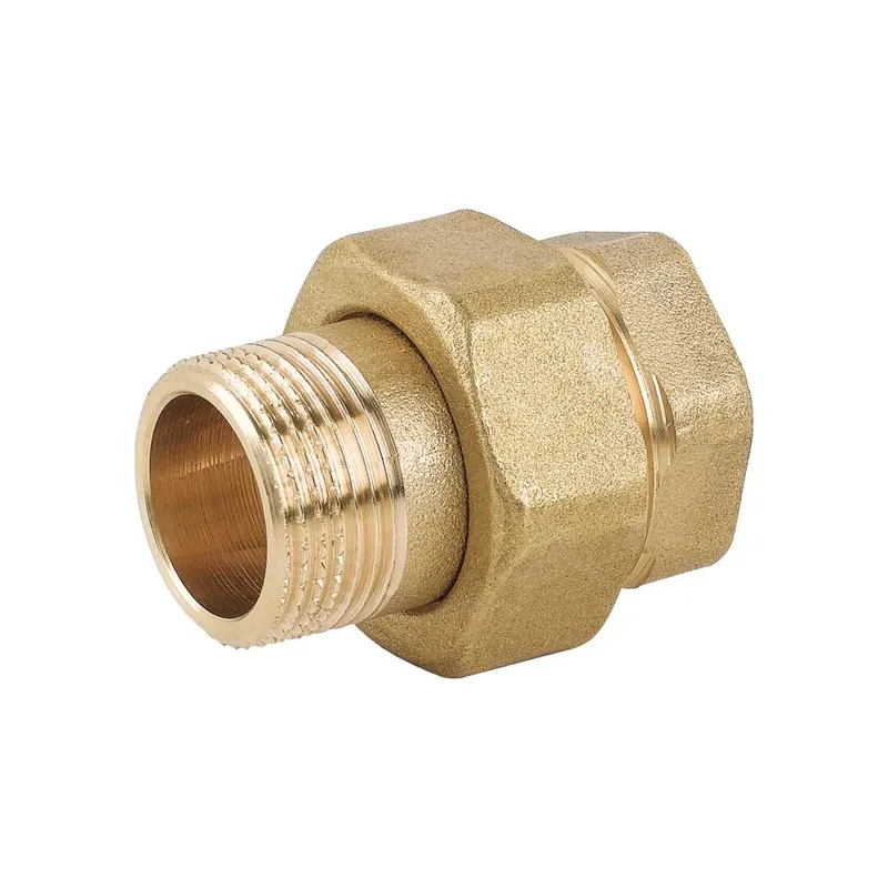 Beste Prijs Raccordo Diritto 3 Pezzi M/F Sede Piana, Guarnizione Ottone Giallo
