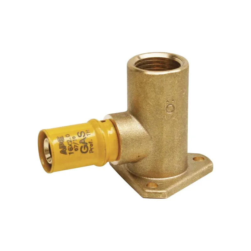 APE Raccordo a Pressare Curvo Femmina con Flangia 1/2 x Ø16 Hoge Kwaliteit