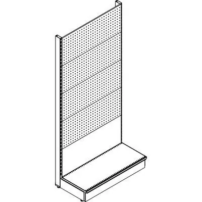Actieprijs SCAFFALE MARKET A PARETE. Modello SCHIENALE MIX RAL 9016 CM 100 H.CM 215