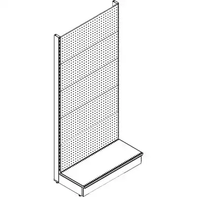 Uitverkoop SCAFFALE MARKET A PARETE. Modello SCHIENALE FORATO RAL 9016 CM 100 H.CM 215