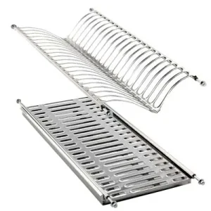 Actieprijs SCOLAPIATTI SCOLABICCHIERI ACCIAIO INOX. Modello CON VASCHETTA L.CM 80