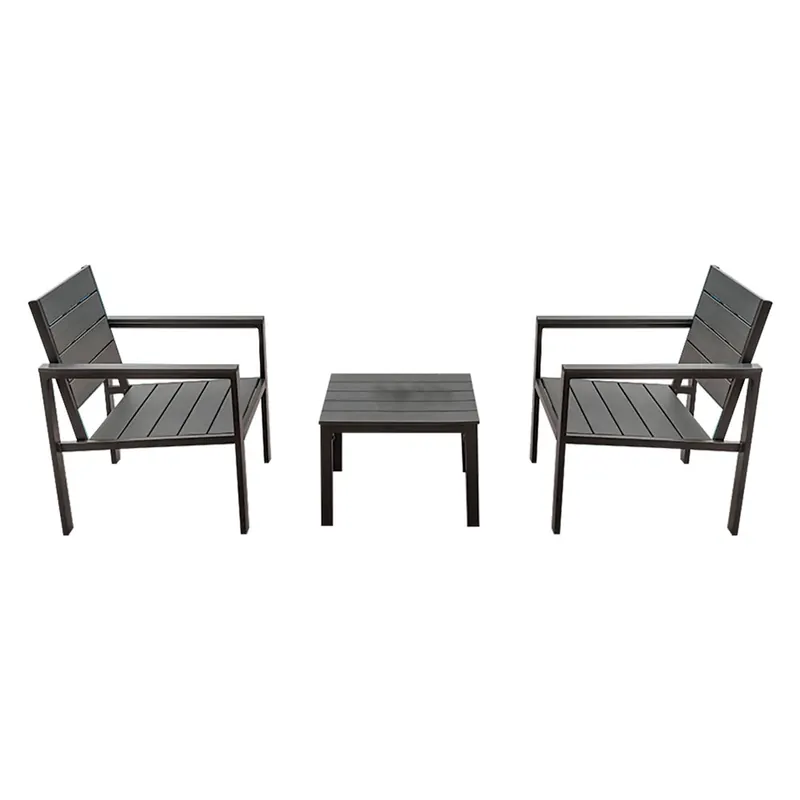 SET GIARDINO EFFETTO POLYWOOD ‘OROSEI‘ colore nero Superprijs