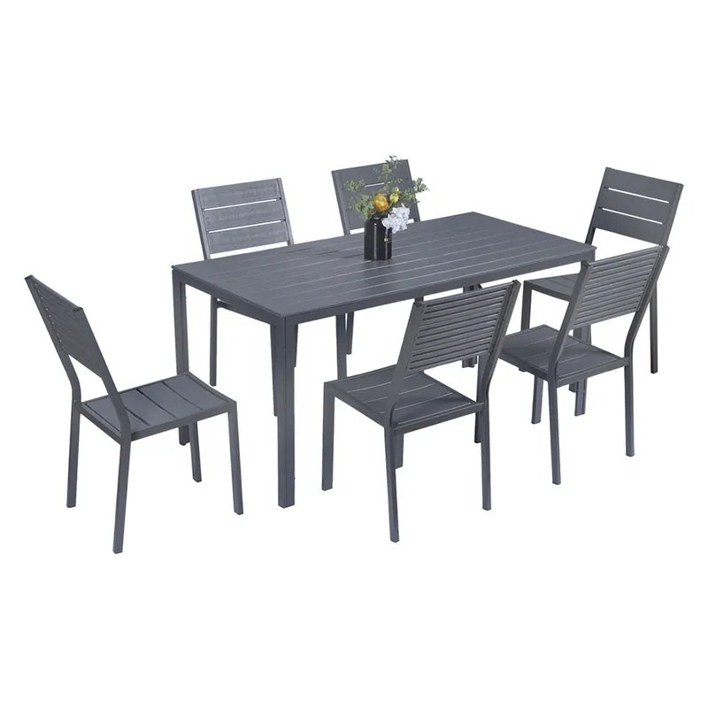 SET GIARDINO IN ACCIAIO ‘BODRUM‘ colore dark grey Flitsaanbieding